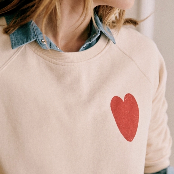 Sezane Heart Sweatshirt - Picture 3 of 7